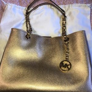 Gold shimmer Michael Kors purse